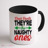 Dear Santa They're The Naughty Ones Coffee Mug thumb 1