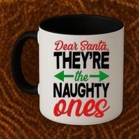Dear Santa They're The Naughty Ones Coffee Mug thumb 2