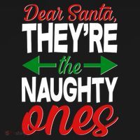Dear Santa They're The Naughty Ones Baby Bodysuit thumb 2