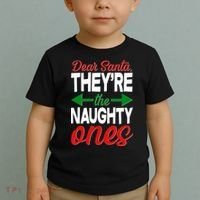 Dear Santa They're The Naughty Ones Toddler T-Shirt thumb 2