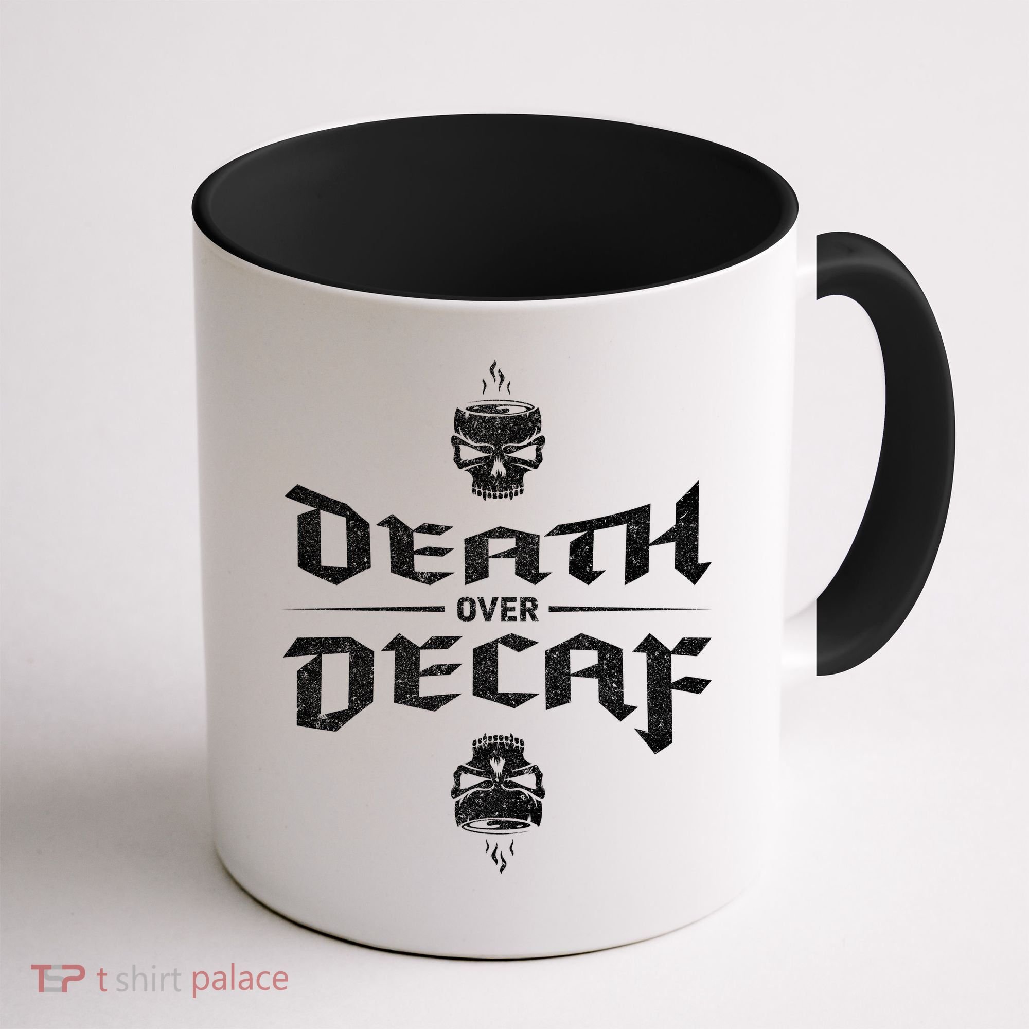 Death Over Decaf Coffee Mug