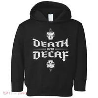 Death Over Decaf Toddler Hoodie thumb 0