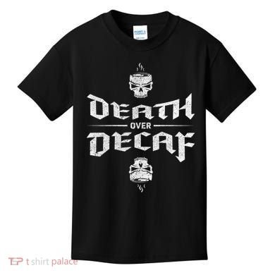 Death Over Decaf Kids T-Shirt
