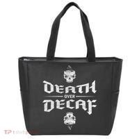 Death Over Decaf Tote Bag thumb 0