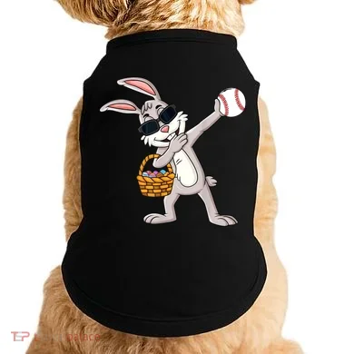 Dabbing Easter Bunny Gift Eggs Basket Baseball Gift Doggie Tank