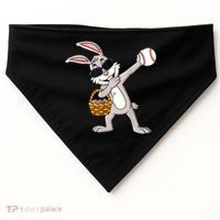 Dabbing Easter Bunny Gift Eggs Basket Baseball Gift USA-Made Doggie Bandana thumb 0