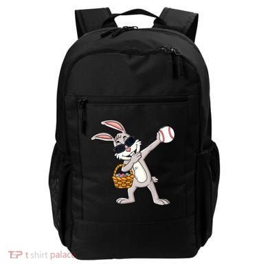 Dabbing Easter Bunny Gift Eggs Basket Baseball Gift Backpack