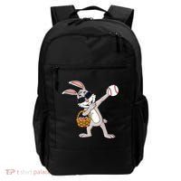 Dabbing Easter Bunny Gift Eggs Basket Baseball Gift Backpack thumb 0