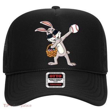 Dabbing Easter Bunny Gift Eggs Basket Baseball Gift Hat