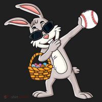 Dabbing Easter Bunny Gift Eggs Basket Baseball Gift Hat thumb 2