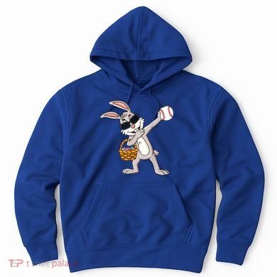 Dabbing Easter Bunny Gift Eggs Basket Baseball Gift Hoodie