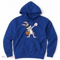 Dabbing Easter Bunny Gift Eggs Basket Baseball Gift Hoodie thumb 0