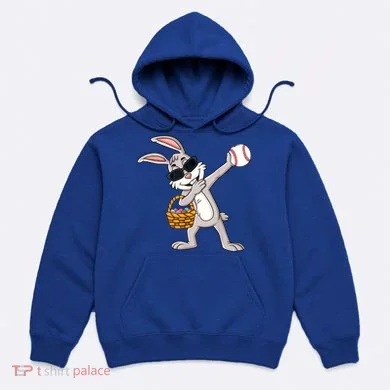 Dabbing Easter Bunny Gift Eggs Basket Baseball Gift Hoodie