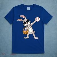 Dabbing Easter Bunny Gift Eggs Basket Baseball Gift T-Shirt thumb 5