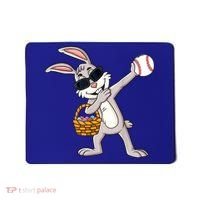 Dabbing Easter Bunny Gift Eggs Basket Baseball Gift Mousepad thumb 0
