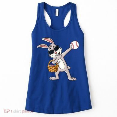 Dabbing Easter Bunny Gift Eggs Basket Baseball Gift Women's Tank Top