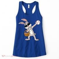 Dabbing Easter Bunny Gift Eggs Basket Baseball Gift Women's Tank Top thumb 0