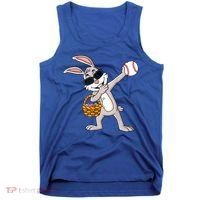 Dabbing Easter Bunny Gift Eggs Basket Baseball Gift Tank Top thumb 0