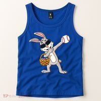 Dabbing Easter Bunny Gift Eggs Basket Baseball Gift Tank Top thumb 2