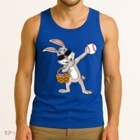 Dabbing Easter Bunny Gift Eggs Basket Baseball Gift Tank Top thumb 3