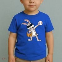 Dabbing Easter Bunny Gift Eggs Basket Baseball Gift Toddler T-Shirt thumb 2