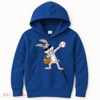 Dabbing Easter Bunny Gift Eggs Basket Baseball Gift Kids Hoodie thumb 0
