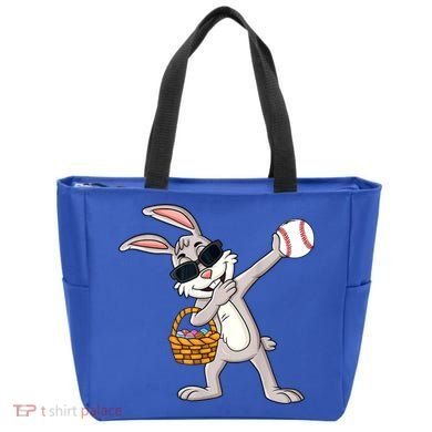 Dabbing Easter Bunny Gift Eggs Basket Baseball Gift Tote Bag