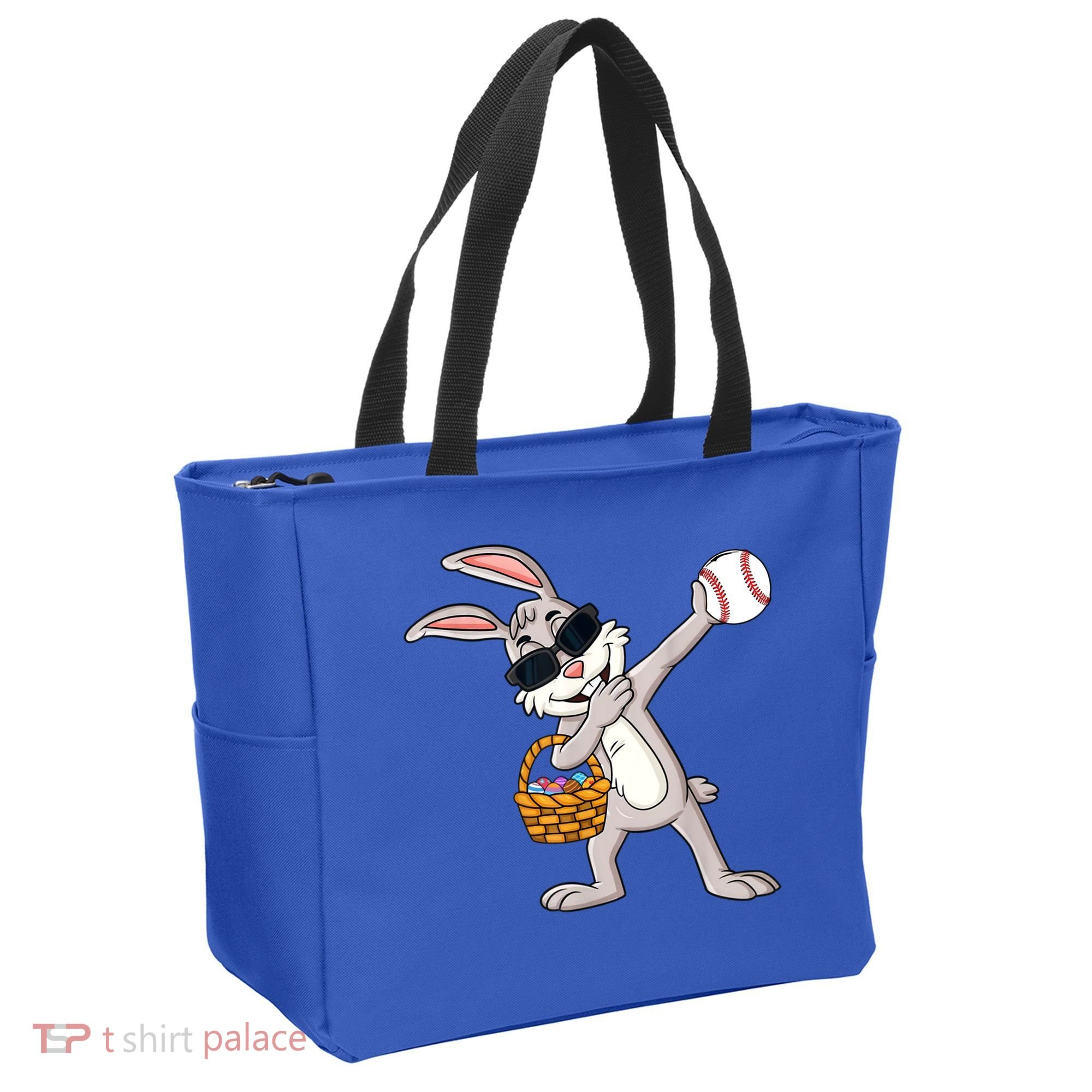 Dabbing Easter Bunny Gift Eggs Basket Baseball Gift Tote Bag