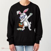 Dabbing Easter Bunny Rabbit Dab Dance Eggs Women's Sweatshirt thumb 0