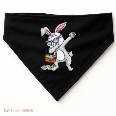 Dabbing Easter Bunny Rabbit Dab Dance Eggs USA-Made Doggie Bandana