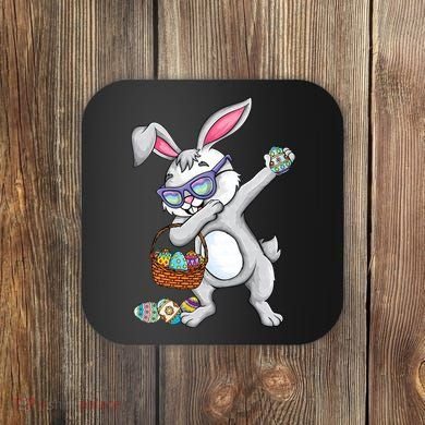 Dabbing Easter Bunny Rabbit Dab Dance Eggs Coaster