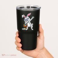Dabbing Easter Bunny Rabbit Dab Dance Eggs Tumbler thumb 2
