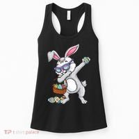 Dabbing Easter Bunny Rabbit Dab Dance Eggs Women's Tank Top thumb 0