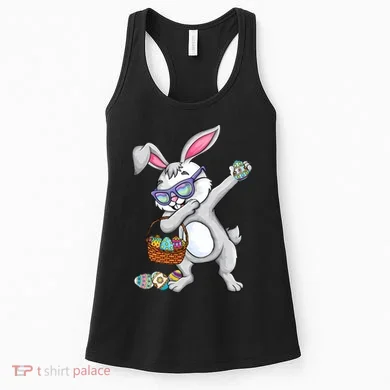 Dabbing Easter Bunny Rabbit Dab Dance Eggs Women's Tank Top
