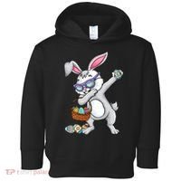 Dabbing Easter Bunny Rabbit Dab Dance Eggs Toddler Hoodie thumb 0