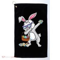 Dabbing Easter Bunny Rabbit Dab Dance Eggs Golf Towel thumb 0