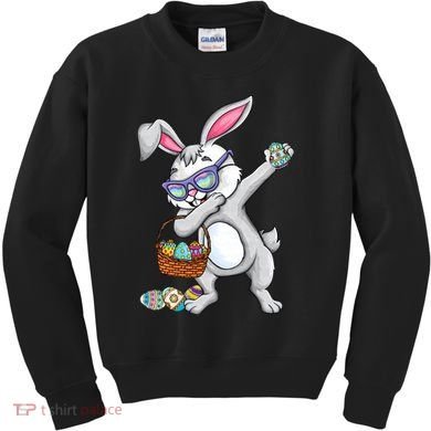 Dabbing Easter Bunny Rabbit Dab Dance Eggs Kids Sweatshirt