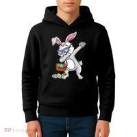 Dabbing Easter Bunny Rabbit Dab Dance Eggs Kids Hoodie thumb 4