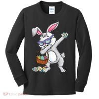 Dabbing Easter Bunny Rabbit Dab Dance Eggs Kids Long Sleeve Shirt thumb 0