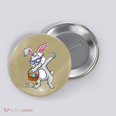 Dabbing Easter Bunny Rabbit Dab Dance Eggs Button