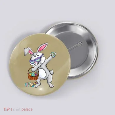 Dabbing Easter Bunny Rabbit Dab Dance Eggs Button
