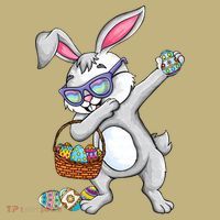 Dabbing Easter Bunny Rabbit Dab Dance Eggs Mousepad thumb 1