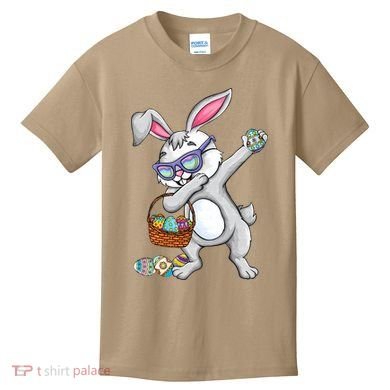 Dabbing Easter Bunny Rabbit Dab Dance Eggs Kids T-Shirt
