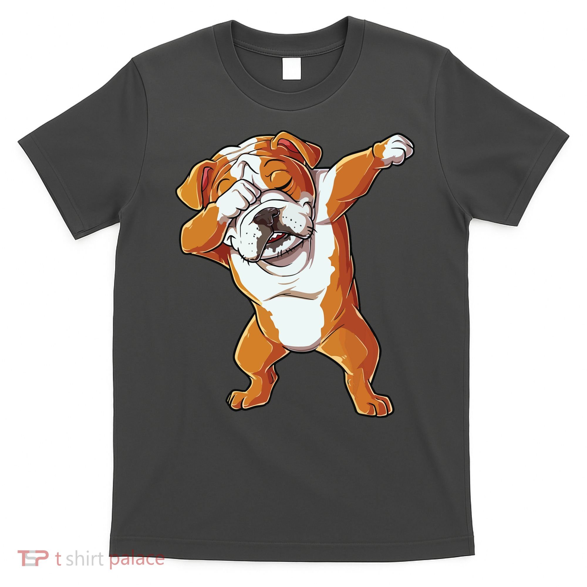 Dabbing English Bulldog T Boy Dab Dance Puppy Lover T-Shirt