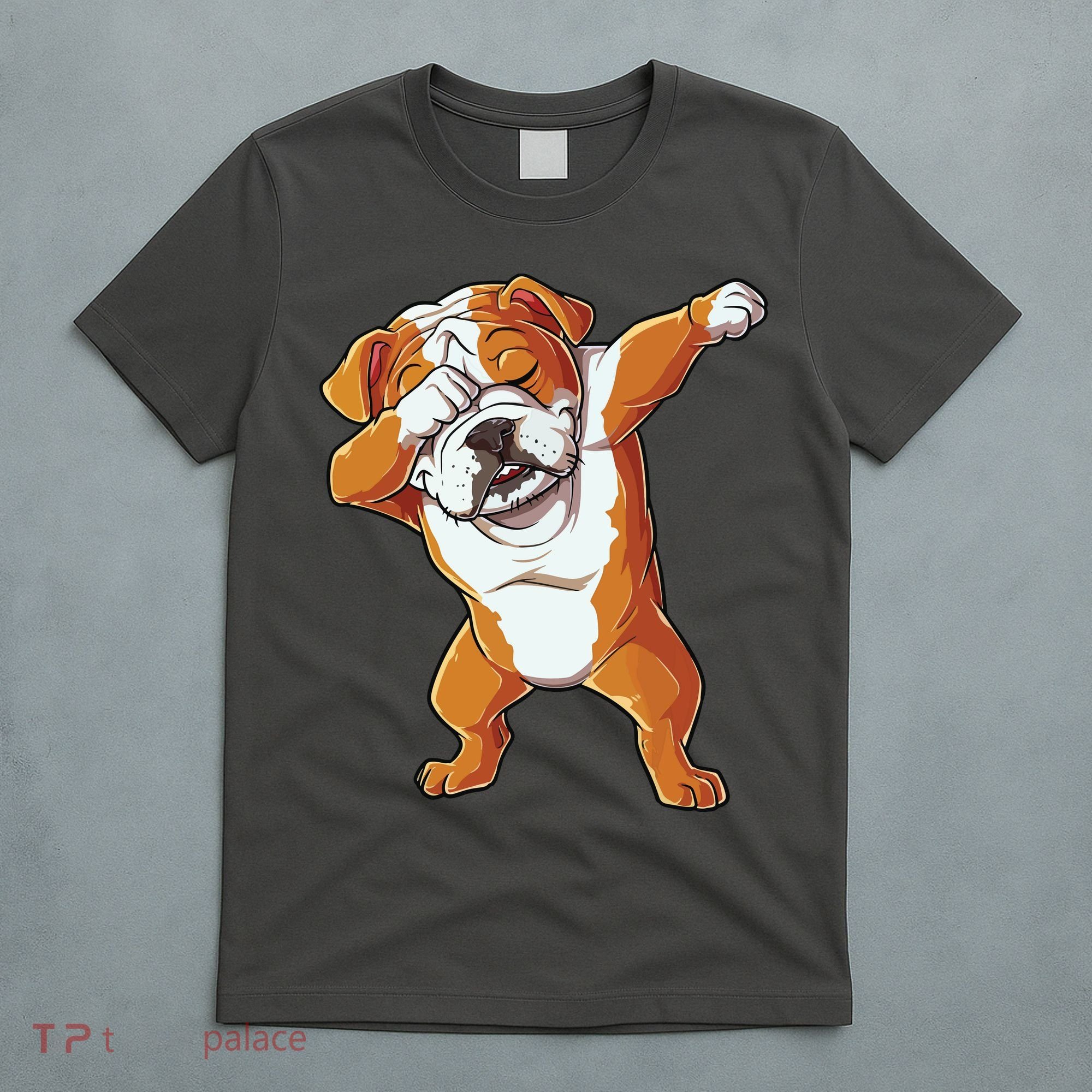 Dabbing English Bulldog T Boy Dab Dance Puppy Lover T-Shirt