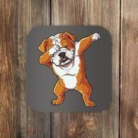 Dabbing English Bulldog T Boy Dab Dance Puppy Lover Coaster thumb 0