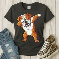 Dabbing English Bulldog T Boy Dab Dance Puppy Lover Women's T-Shirt thumb 3