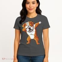 Dabbing English Bulldog T Boy Dab Dance Puppy Lover Women's T-Shirt thumb 4