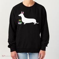 Dachshund Easter Bunny Dog Silhouette Women's Sweatshirt thumb 0