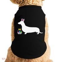 Dachshund Easter Bunny Dog Silhouette Doggie Tank thumb 0